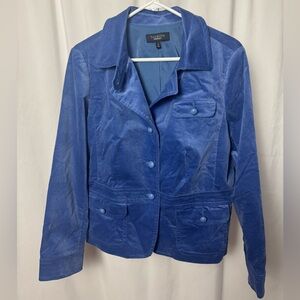 Talbots Royal Blue Velvet Blazer